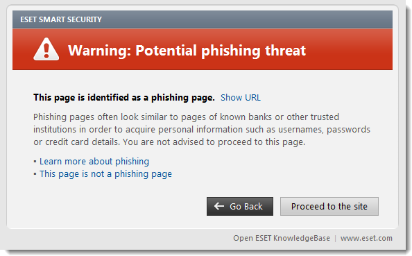 detect website malware - phishing attempt